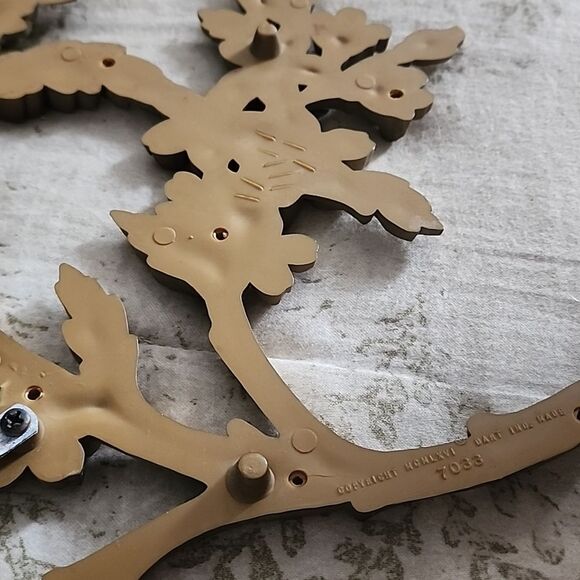 Vintage 1966 MCM Floral Blossom Spray Wall Decor - Picture 13 of 14